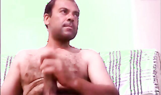 Latin Parent jack off His chunky ramrod And ball butter