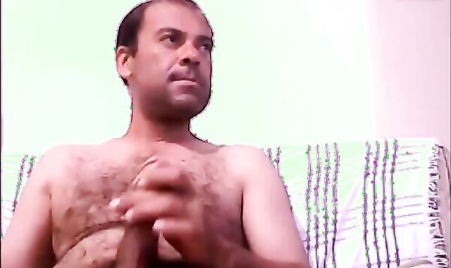 Latin Parent jack off His chunky ramrod And ball butter