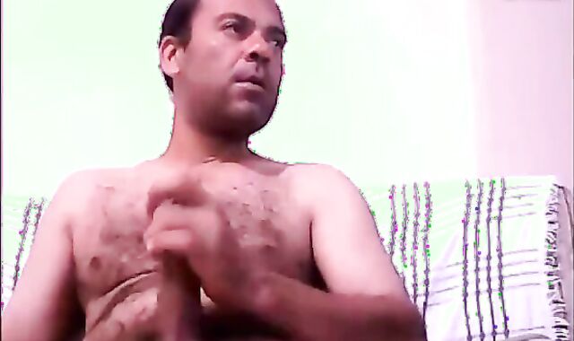 Latin Parent jack off His chunky ramrod And ball butter