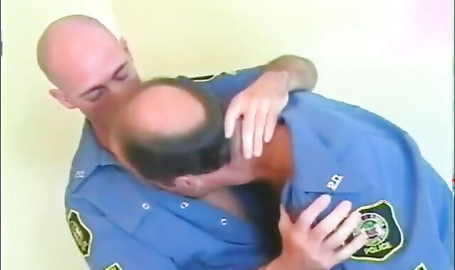 steel Hard fag Grizzly Police Daddies gap poking goo Session