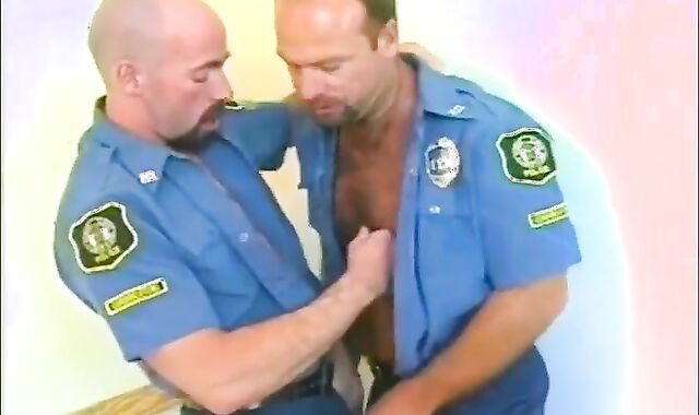 steel Hard fag Grizzly Police Daddies gap poking goo Session