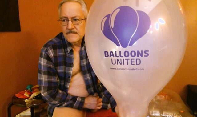 Balloonbanger 68) trio Med Size Balloons - Pop Jerk jizz - Dad