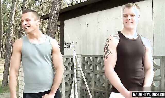 big spear Father Public Fuck-fest With Facial cumshot