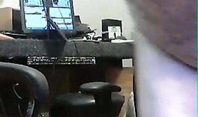 grand-father And young Have fun On webcamera