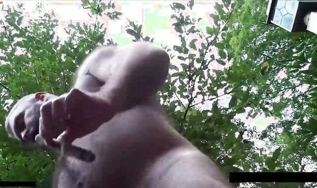 Father Hairy man Breeds Victim Outside