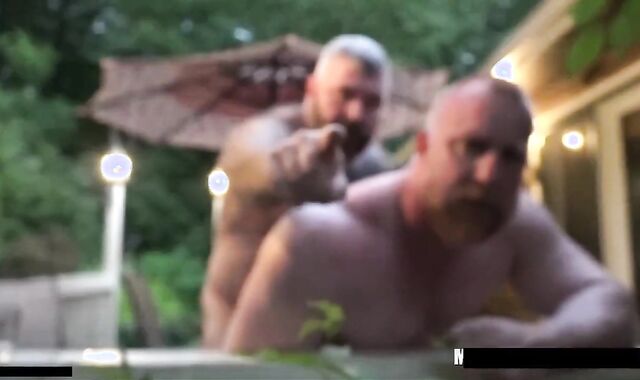 Father Hairy man Breeds Victim Outside