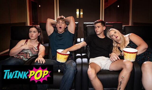 Lad Pop - Gay-For-Pay Folks Joey Mills & Felix Fox Privately Stroke Each Other's Pecker At The Cinema