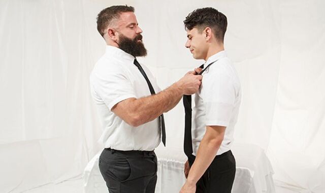 Missionary Guys - Unexperienced Lad Guy Asher Day Gets His Taut Dark-Skinned-Eye Crammed With Bishop's Jizm