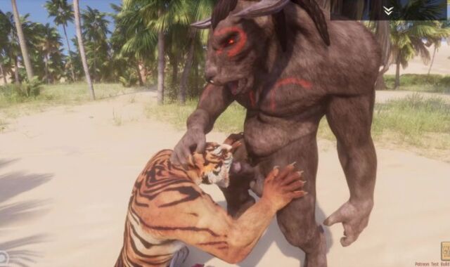Super-Naughty Life / Tiger getting Penetrated by a Minotaur