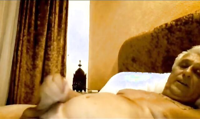 Yuri234 Silver Daddy old stud Playing With His Uncut 10-Pounder