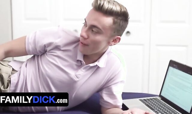 Step Daddy Needs To come to a conclusion If His Son Or His twink Boyfriend Has Better Bouncy wazoo