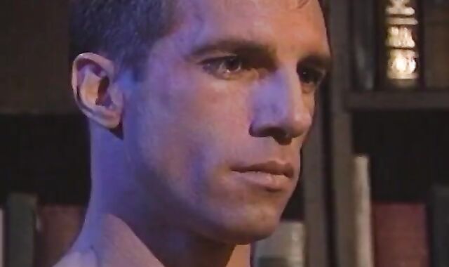 Leather Dad Dominating a silver-light-haired