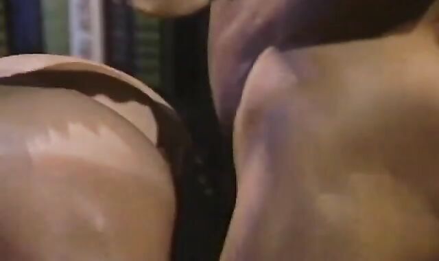 Leather Dad Dominating a silver-light-haired