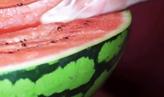 fruit fuck and self swallow - the best comes after cumming