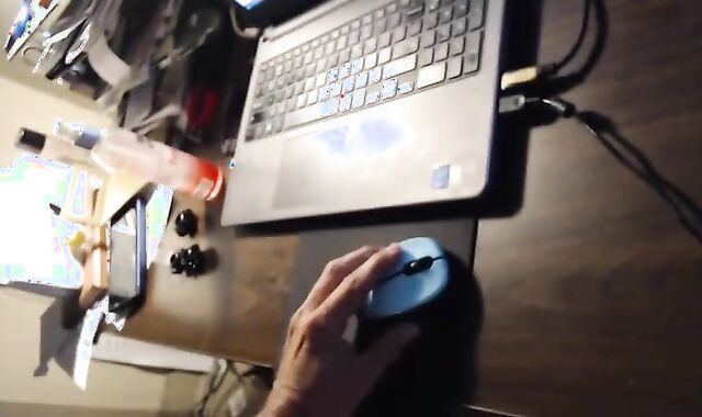 Daddy Masturbating his ballsack