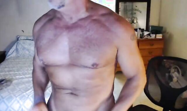 Daddy Masturbating his ballsack