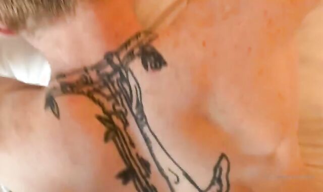 Sandy-haired loves A Tattooed pipe