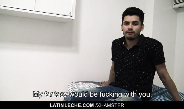 Uncut Latino fellow Jizzes With No Arms