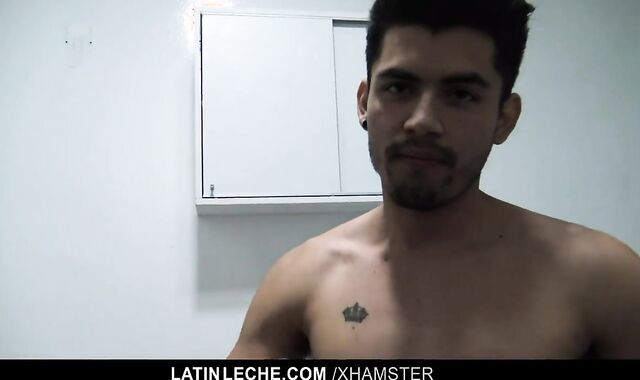 Uncut Latino fellow Jizzes With No Arms