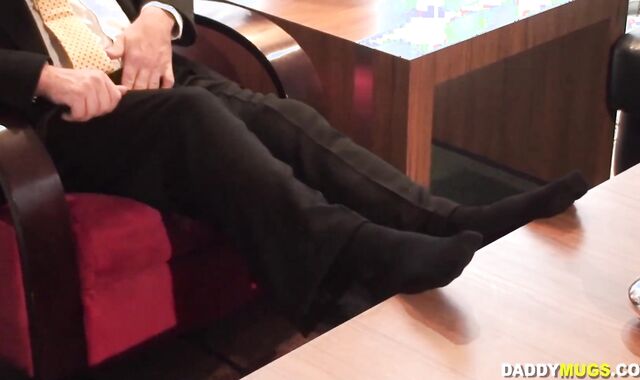Daddy Drains Off In A Suit