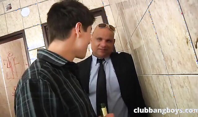 massive Daddy Barebacks teenage In shower