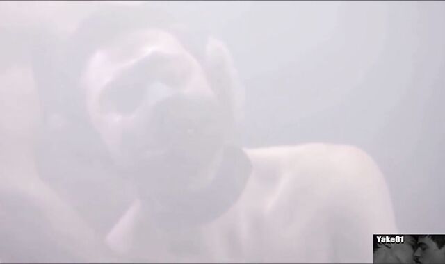 Youthful fag rubber-free-for-all stroking porn