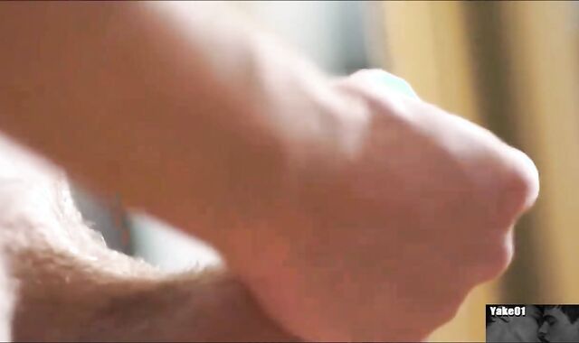 Youthful fag rubber-free-for-all stroking porn