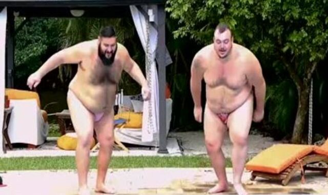 two lusty Hairy men Spin Flop