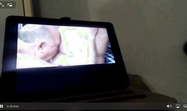 grandad jerk On webcam