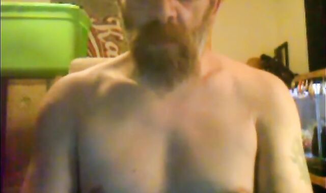 Slaveboy5050 Bearded Father Crossdressed On webcamera Compilation