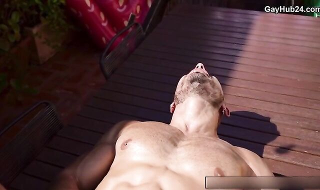 Muscle twunk receives Barebacked Outdoor