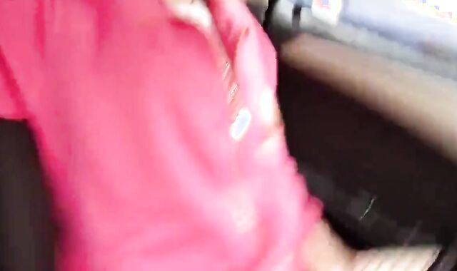 Cute Sissy Cums In The Car