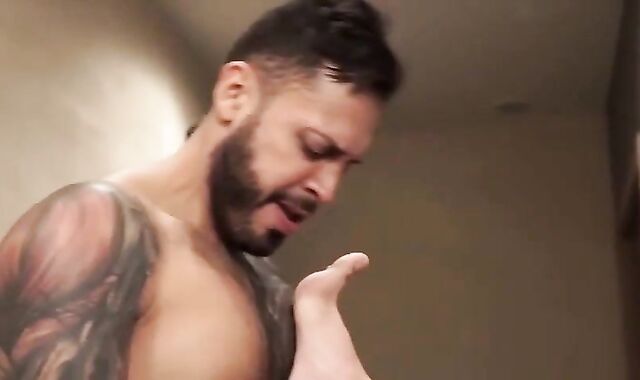 homosexual Uses His firm trunk As A Massage fake penis