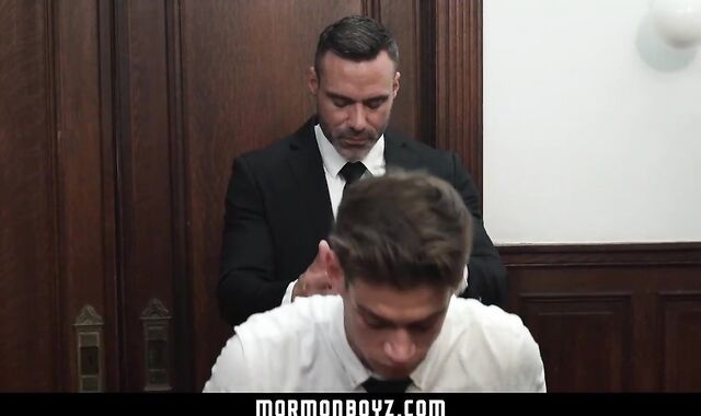 MormonBoyz - Suspended Father bonks The love juice Out Of Missionary