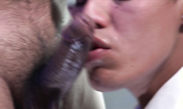 No condom Me Dad: Mitch gobbles immense stud-meat on sofa