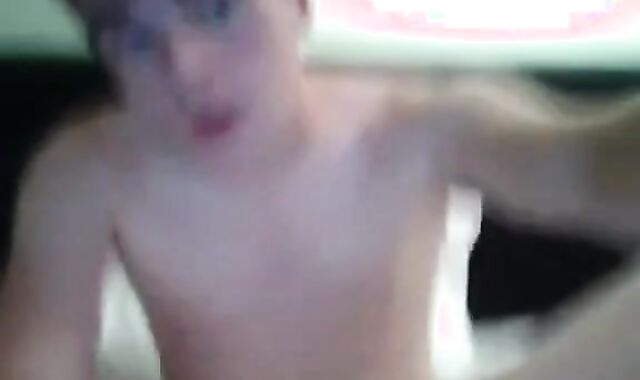 Twink jerks off and eats cum