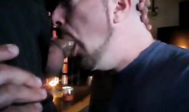 Deep Throating Guy in Suit Cum Swallow