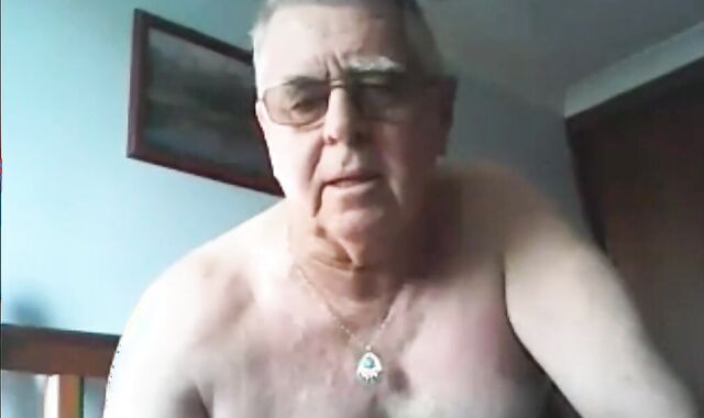 grandad cum On camera