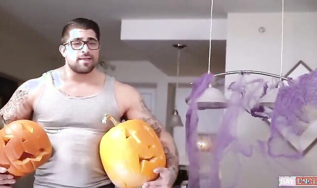 cheerful Halloween. naughty homo Hook-up