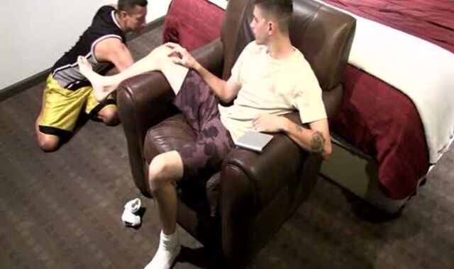 MILITARY CLASSIFIED JALEN, receives HIS FEET DEEP THROATED AND JUST SO tasty, WOW