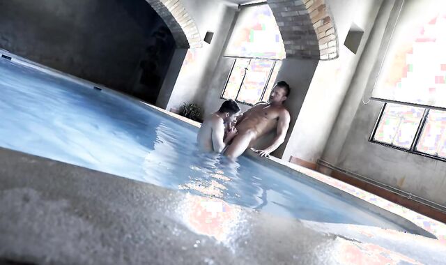 lusty Daddy Barebacks youthfull youngster Commencing In A Pool