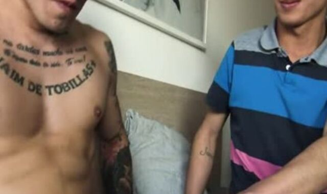 Tatted Latino Breeds A Dangled guy