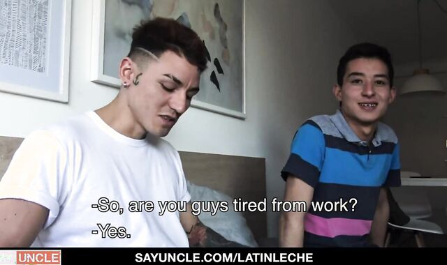 Tatted Latino Breeds A Dangled guy