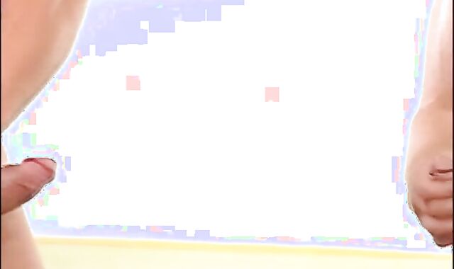 three males jack their peckers off on a stairwell