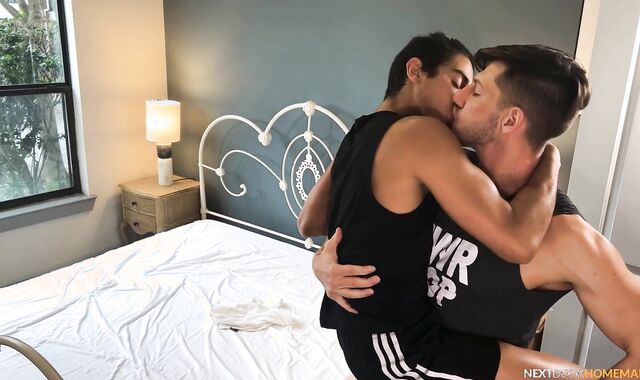 NextDoorHomemade: Gabe raunchy kissing each other pornography flick