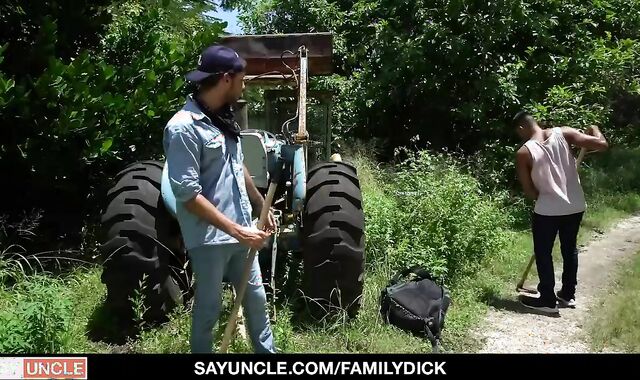 Naught Farmers Jay Seabrook & Tim Hanes receive Sweat-wettened Doing Some Outdoor Work
