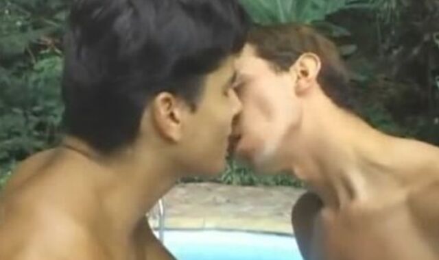 Student's Summer sheer pleasure In His Pool