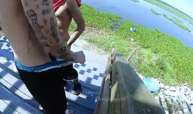 Puerto Rican pokes dark Suspended teenie Outside