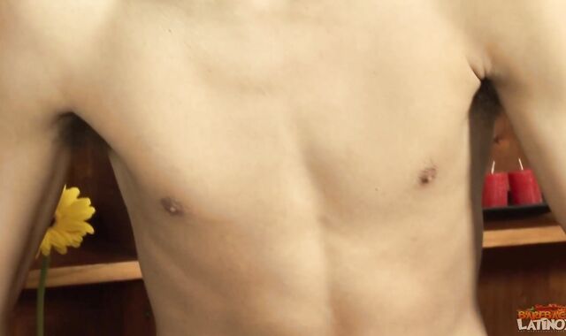 BarebackLatinoz - Rock hard Adrian striptease at the party