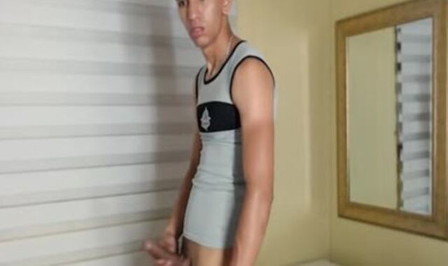 Harold Style On Flirt4Free - Latino College stud Masturbates His phat Uncut wang